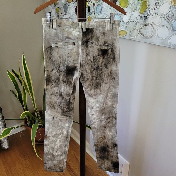 Beate Heymann Street Couture Watercolour Damask Print Jeans EU 38/US 8 - Picture 9 of 14